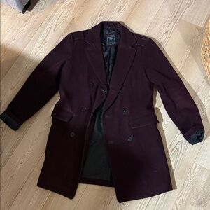 Guess Men's Dark Burgundy Pea Coat